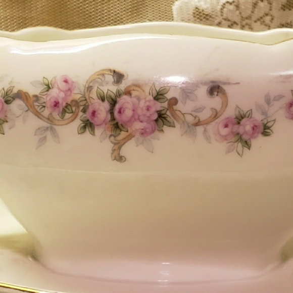 Vtg Gravy Boat W/Attach Plate Bavarian China PAVL - Picture 3 of 10
